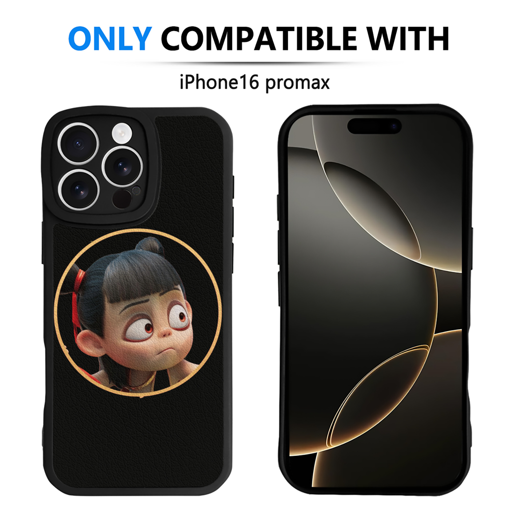 （画像用） Ne Zha 2 ナタ 魔童の大暴れ 【iPhone 16シリーズ対応】シリコンスマホケース（レザー調） 材質：シリコン